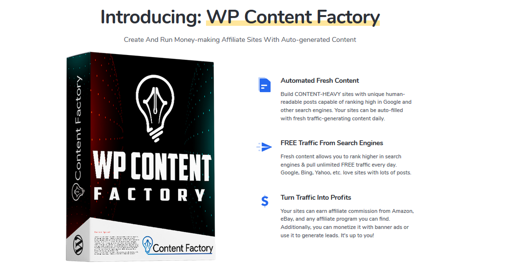 WP Content Factory COUPON CODE >>>