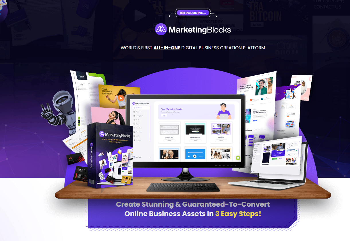 MarketingBlocks Coupon Code – First Ever A.I All In Online Business Builder >>>